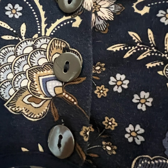 Navy paisley-esque pattern, Maxi, M Tall, Dress - Picture 6 of 9